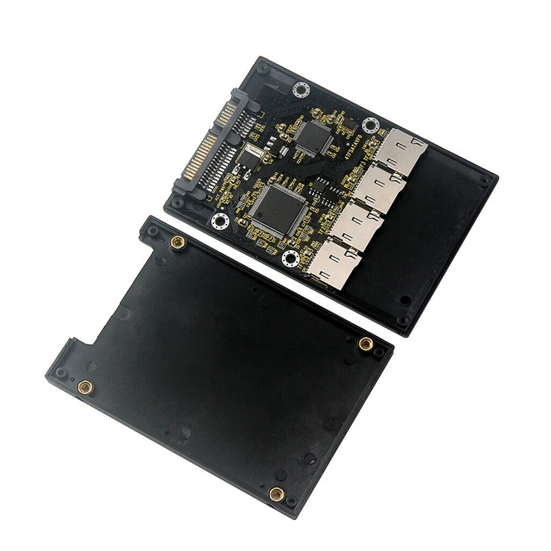 4 Micro-SD/TF Card to SATA Converter Card 22Pin RAID Quad TF Card to SATA 2.5 Inch SSD Adapter Card