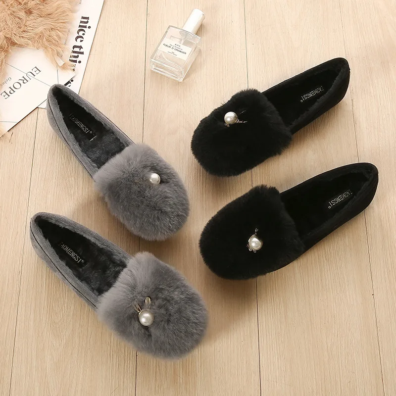 Spring and autumn new women's outer wear round toe plus velvet warm maternity shoes, soft bottom plush women's shoes
Spring and autumn new women's outer wear round toe plus velvet warm maternity shoes, soft bottom plush women's shoes