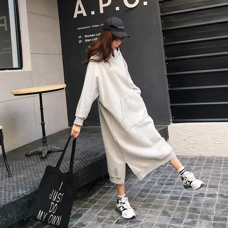 2021Loose Large Big Size Women Clothing Dress Velvet Warm Long Sleeve Hoody Ladies Autumn Outfits Coat The Knee Fleece Sweat
2021Loose Large Big Size Women Clothing Dress Velvet Warm Long Sleeve Hoody Ladies Autumn Outfits Coat The Knee Fleece Sweat