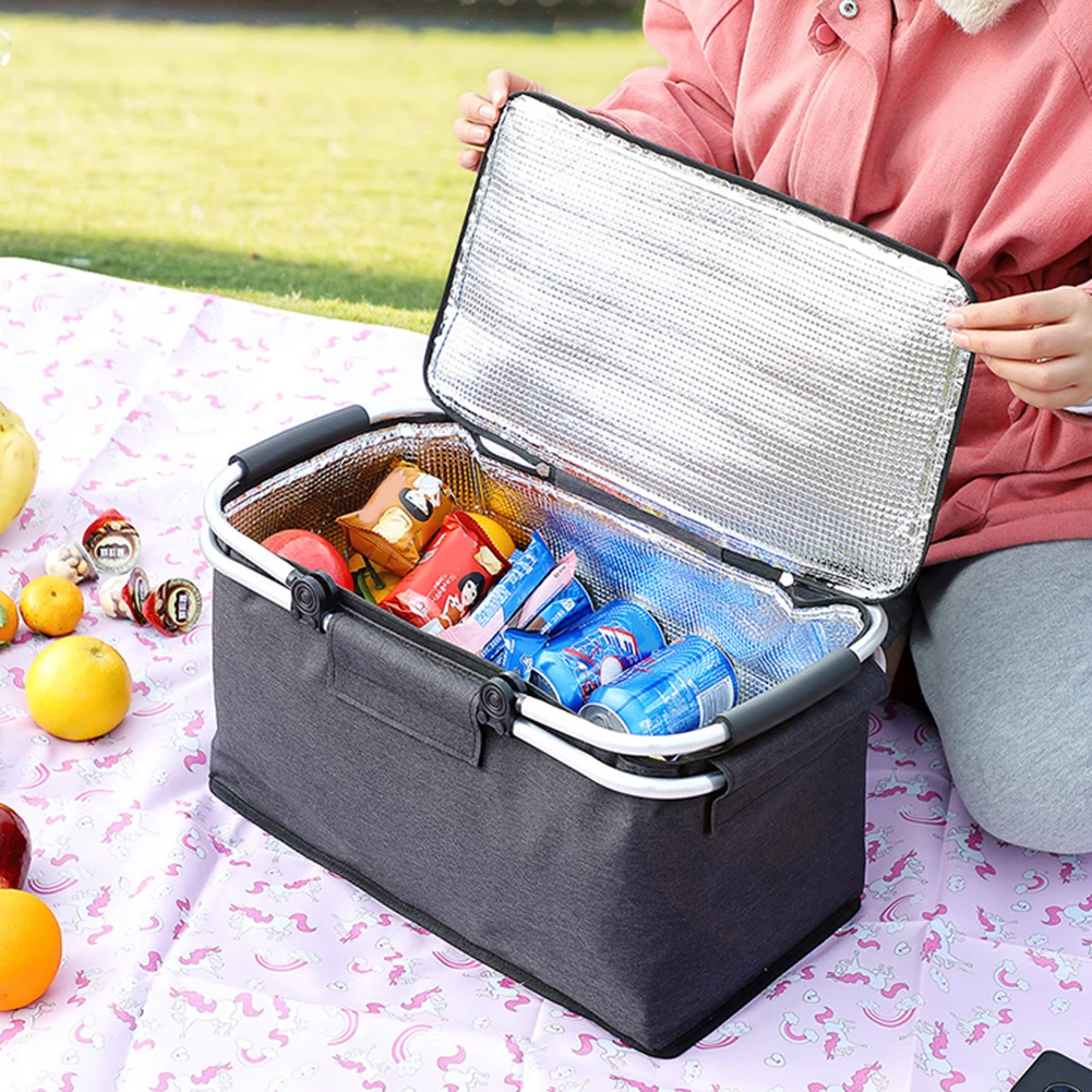 Folding Shopping Basket Camping Cooler Bag Lunch Drink Heat Preservation Beach School Picnic Bag Camping Storage for 2-8 people
Folding Shopping Basket Camping Cooler Bag Lunch Drink Heat Preservation Beach School Picnic Bag Camping Storage for 2-8 people