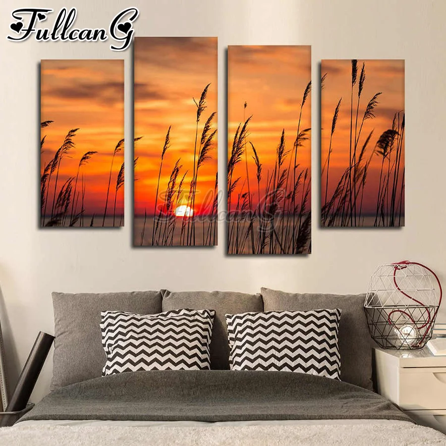 FULLCANG Beautiful sunrise landscape 4 piece diy diamond painting full square round drill 5d mosaic embroidery sale FC2875
FULLCANG Beautiful sunrise landscape 4 piece diy diamond painting full square round drill 5d mosaic embroidery sale FC2875