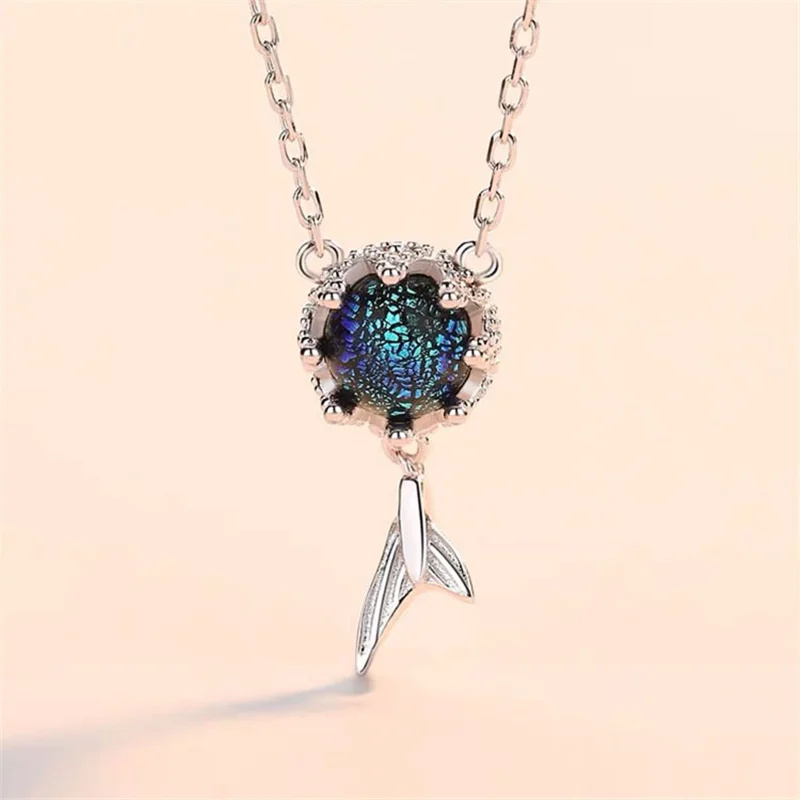 Beautiful Crystal Blue Fish Pendant Necklace For Lady Anniversary Gift Top Grade Silver 925 Sterling Necklace Women Choker Bijou
Beautiful Crystal Blue Fish Pendant Necklace For Lady Anniversary Gift Top Grade Silver 925 Sterling Necklace Women Choker Bijou