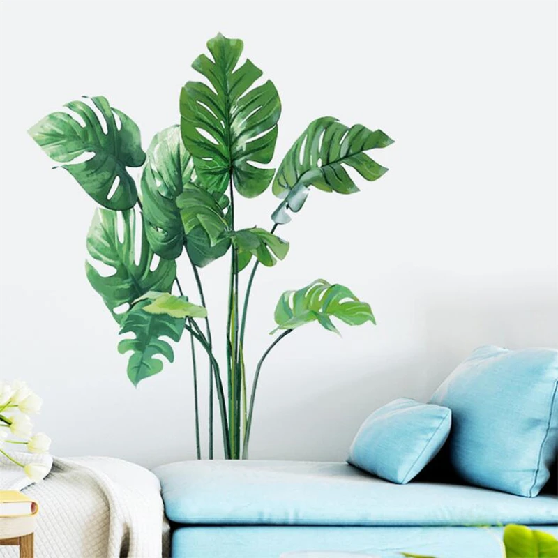 New tropical green plant wall stickers, modern art murals, wall decoration, environmentally friendly removable PVC stickers
New tropical green plant wall stickers, modern art murals, wall decoration, environmentally friendly removable PVC stickers