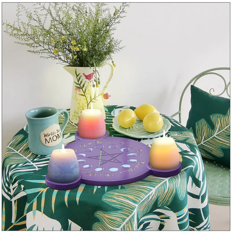 DIY Crystal Resin Silicone Mold Moon Phase Candle Holder Home Decoration Constellation Tarot Card Five-Pointed Star Altar Plate
DIY Crystal Resin Silicone Mold Moon Phase Candle Holder Home Decoration Constellation Tarot Card Five-Pointed Star Altar Plate