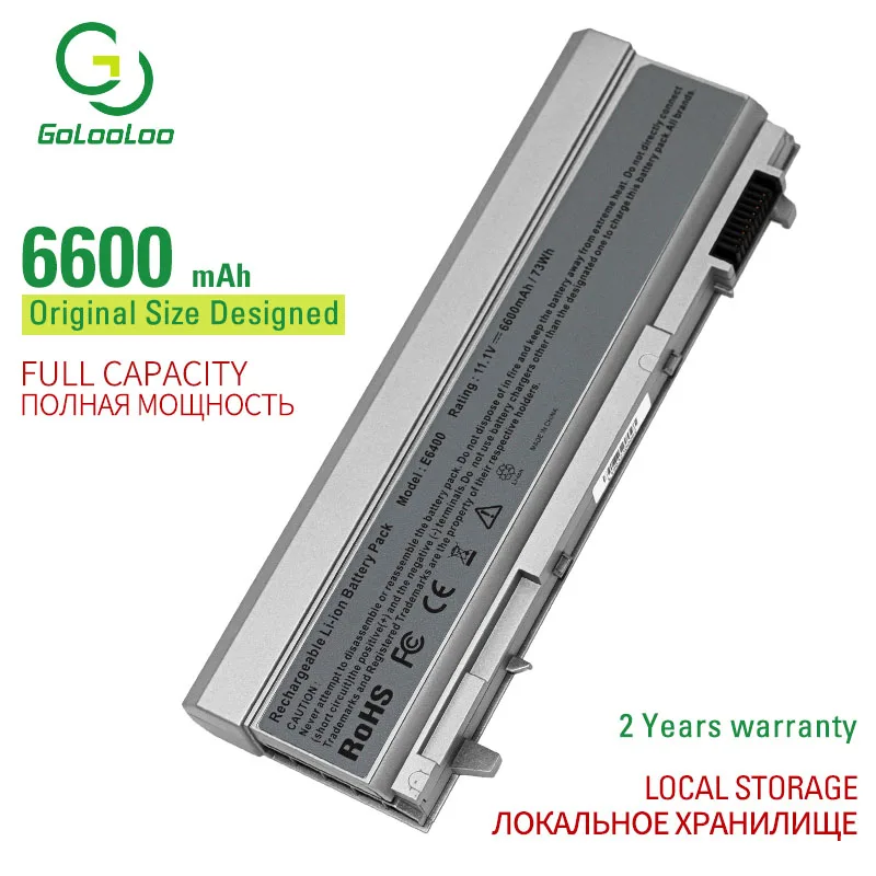Golooloo 9 Cells 6600mAh New Laptop Battery for Dell Latitude E6400 E6410 E6500 for M2400 M4400 1M215 C719R U844G W0X4F 11.1V
Golooloo 9 Cells 6600mAh New Laptop Battery for Dell Latitude E6400 E6410 E6500 for M2400 M4400 1M215 C719R U844G W0X4F 11.1V