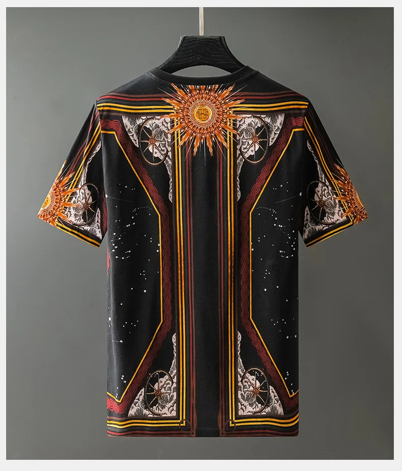 2021 summer new full body flower print hot drill half sleeve short sleeve T-shirt man
2021 summer new full body flower print hot drill half sleeve short sleeve T-shirt man