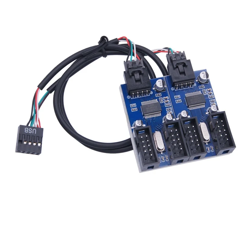 9pin USB Header Male 1 to 4 Female Extension Cable Card Desktop 9-Pin USB HUB USB 2.0 9 pin Connector Adapter Port Multilier
9pin USB Header Male 1 to 4 Female Extension Cable Card Desktop 9-Pin USB HUB USB 2.0 9 pin Connector Adapter Port Multilier