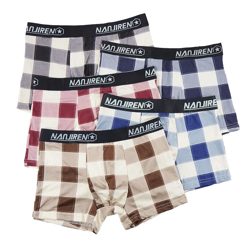 Cotton Men's Boxer Panties Plaid Underpants Man Boxers Underwear Homme Short Breathable Printed Flexible Shorts Sexy Boxers
Cotton Men's Boxer Panties Plaid Underpants Man Boxers Underwear Homme Short Breathable Printed Flexible Shorts Sexy Boxers