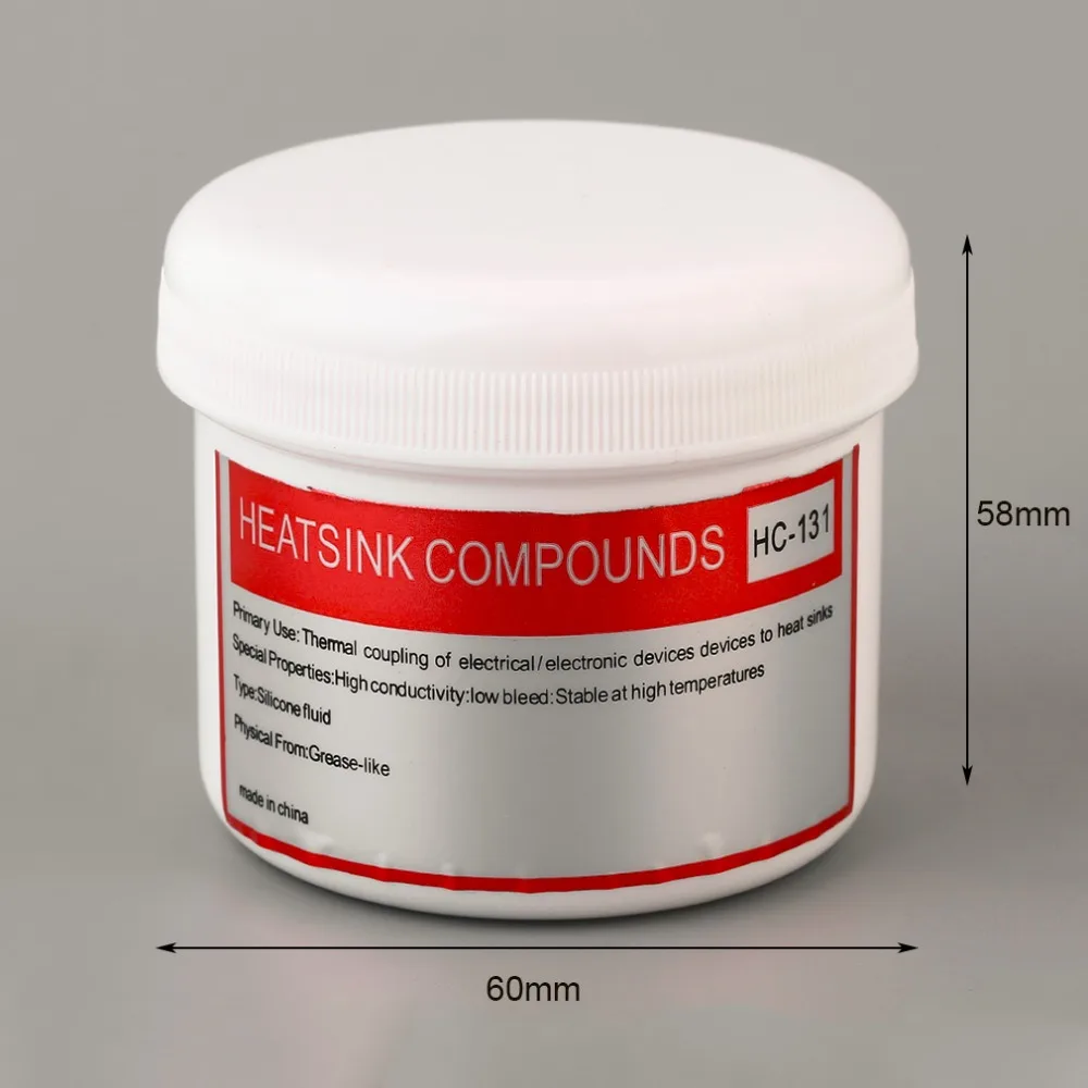 High Performance 100g White Heat Sink Compound Graphic Card Cooling Grease Silicone Paste For CPU Cooler
High Performance 100g White Heat Sink Compound Graphic Card Cooling Grease Silicone Paste For CPU Cooler