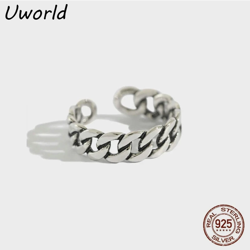 Ретро Старый индекс серебряное кольцо на палец в стиле панк Регулируемый кольцо в виде цепочки открытие студент серебряное кольцо S925 Стерл... 
Ретро Старый индекс серебряное кольцо на палец в стиле панк Регулируемый кольцо в виде цепочки открытие студент серебряное кольцо S925 Стерл...