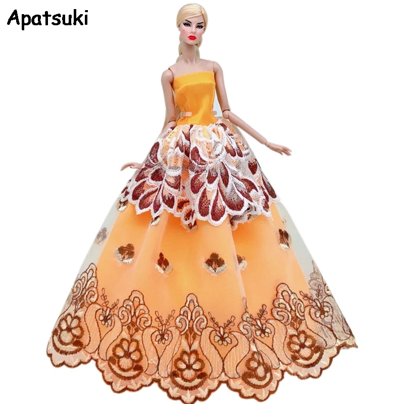 Yellow Lace Wedding Dress For Barbie Doll Clothes Fashion Doll Party Gown Outfits For 1/6 BJD Dolls Accessories Kids Toys
Yellow Lace Wedding Dress For Barbie Doll Clothes Fashion Doll Party Gown Outfits For 1/6 BJD Dolls Accessories Kids Toys