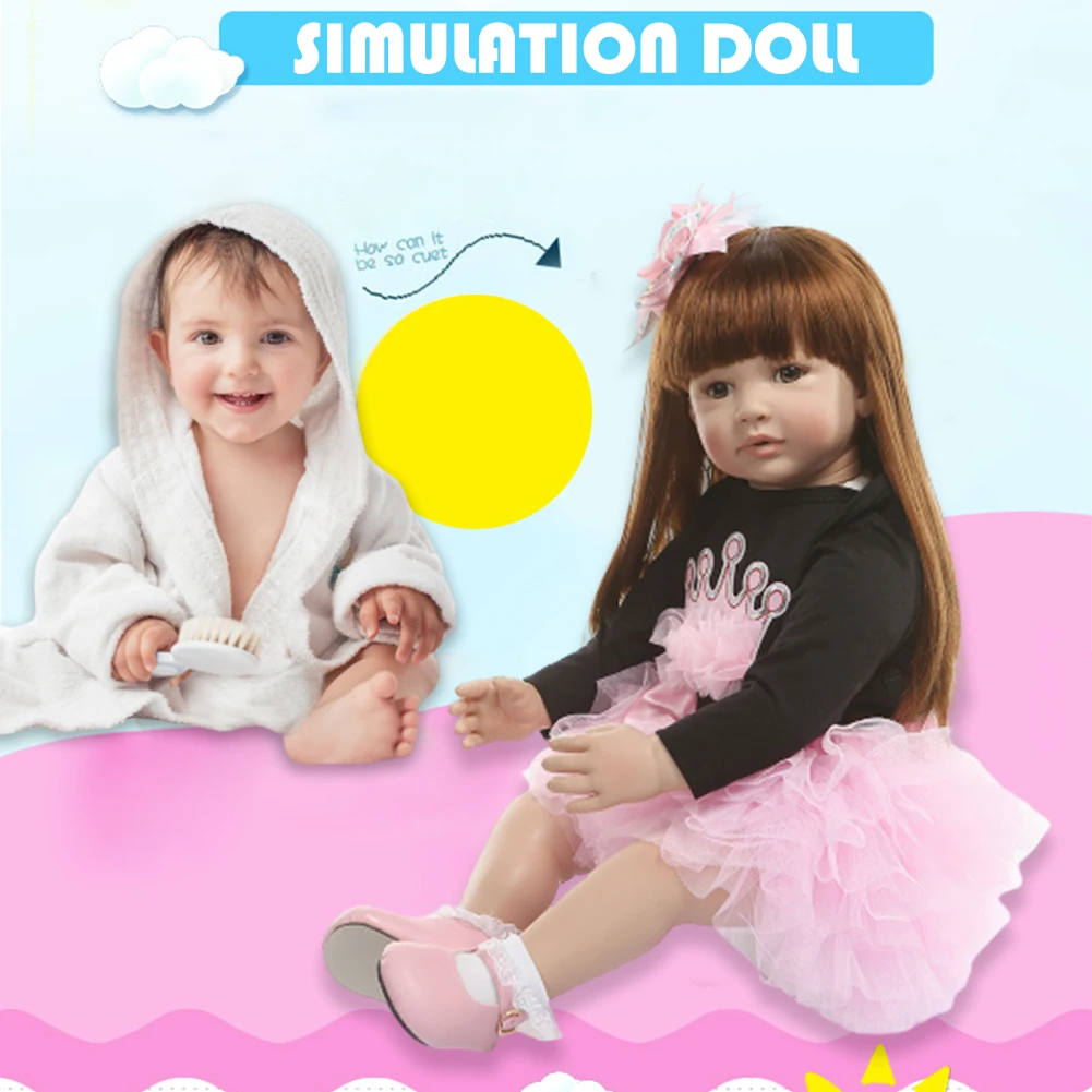 NPK 60cm Reborn Soft Baby Dolls Lifelike Girl Pink Princess Dolls Silicone Waterproof Long Hair Doll Girls Toys
NPK 60cm Reborn Soft Baby Dolls Lifelike Girl Pink Princess Dolls Silicone Waterproof Long Hair Doll Girls Toys