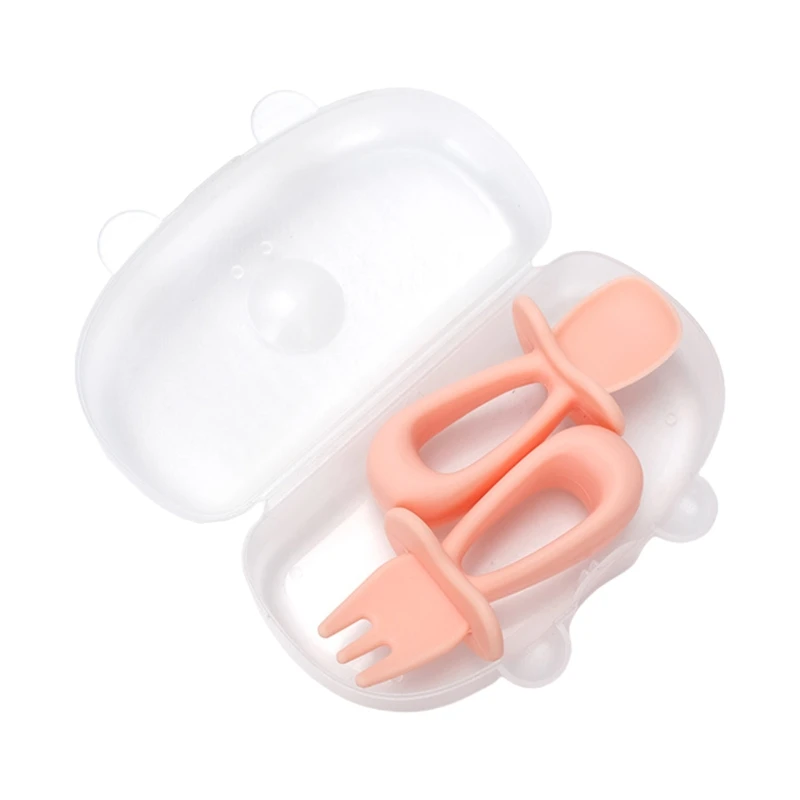 2pcs/set Baby Training Short Handle Silicone Fork Spoon Kit Infant Learning Eat Anti-drop Tableware Food Feeding Spoon
2pcs/set Baby Training Short Handle Silicone Fork Spoon Kit Infant Learning Eat Anti-drop Tableware Food Feeding Spoon