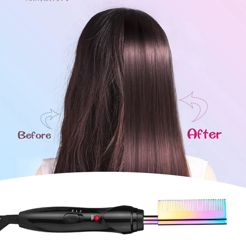 Hair Straightener Iron Straightening Curling Brush Electric Hot Combs Hair Curler Lightweight Easily Carrying Hair Part
Hair Straightener Iron Straightening Curling Brush Electric Hot Combs Hair Curler Lightweight Easily Carrying Hair Part
