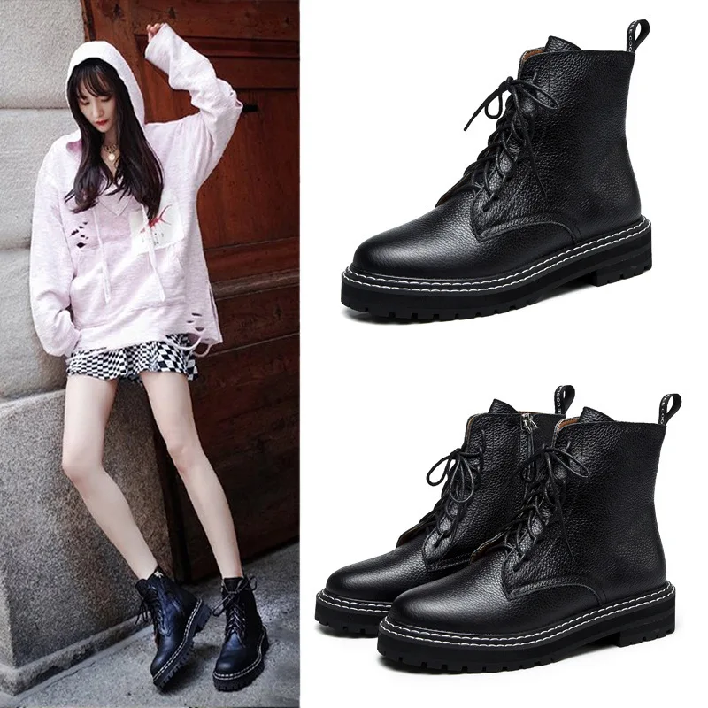 Head Cowhide Boots Woman Wind 2019 Autumn Bottom Handsome Locomotive Short Boots
Head Cowhide Boots Woman Wind 2019 Autumn Bottom Handsome Locomotive Short Boots