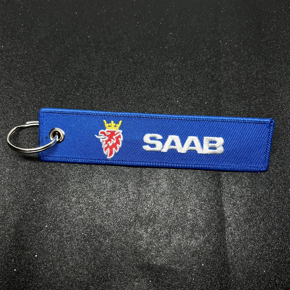 Брелок с вышивкой ювелирный брелок логотипом SAAB scania sonett saab | Автомобили и
