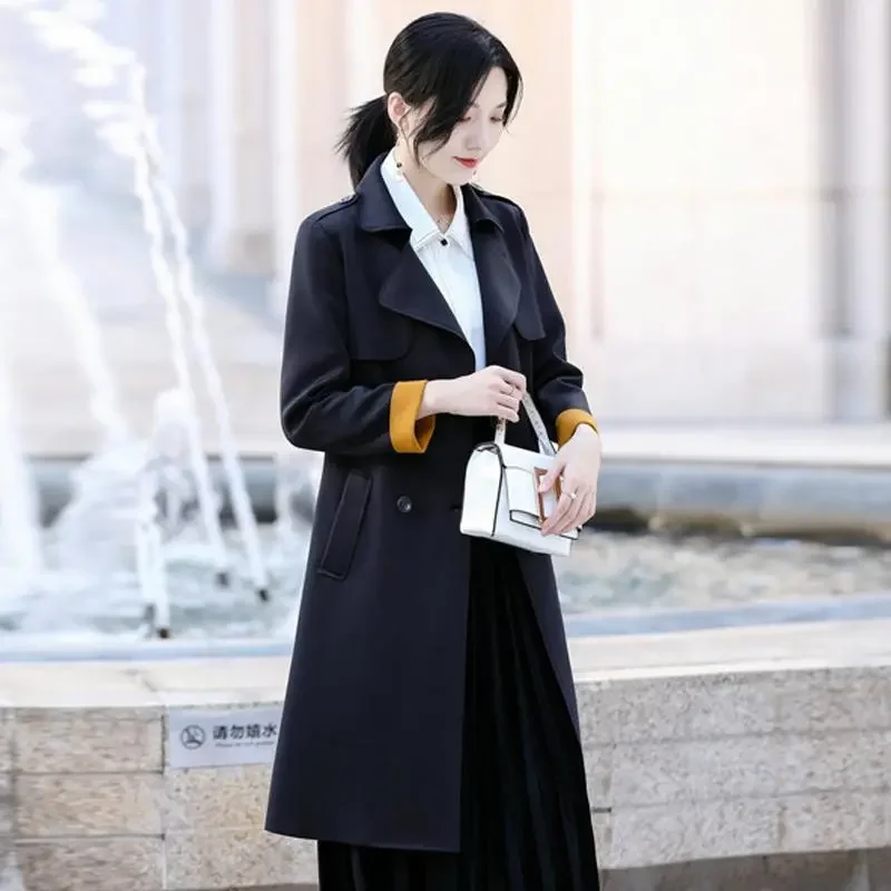 High-End Trench Coat Women's Spring Autumn Long Coat Fashion Double Breasted Windbreaker Belt Female Overcoat 3XL 119
High-End Trench Coat Women's Spring Autumn Long Coat Fashion Double Breasted Windbreaker Belt Female Overcoat 3XL 119