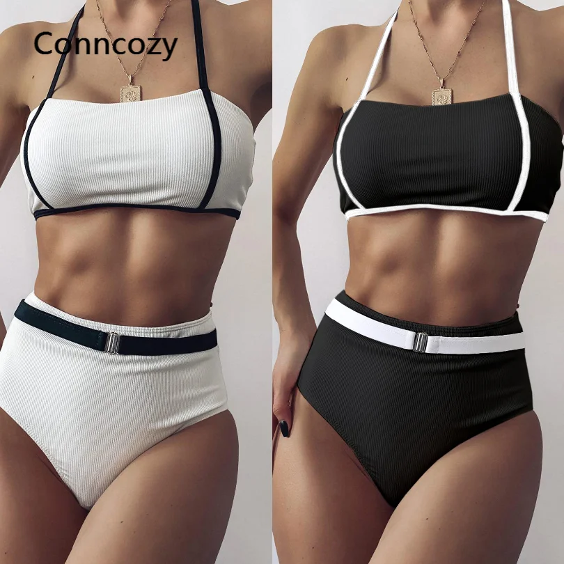 Black White Patchwork Swimsuit Brazilian Bikini Set Sportswear Two-Piece Suits High Waist Bathing Suit Women Beach Wear Trajes
Black White Patchwork Swimsuit Brazilian Bikini Set Sportswear Two-Piece Suits High Waist Bathing Suit Women Beach Wear Trajes