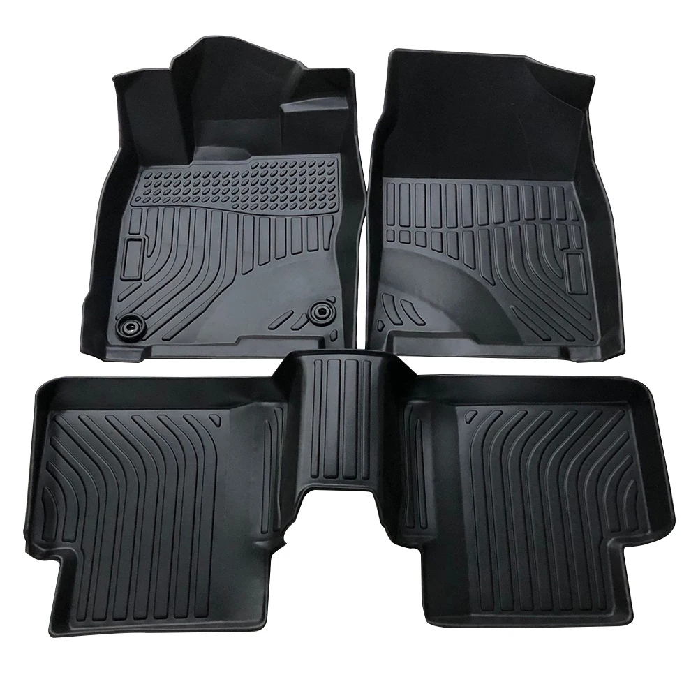 

For Dodge Ram 1500 Crew Cab Car Waterproof Non-Slip Floor Mat TPE XPE Modified Auto Fully Surrounded Special Foot Pad