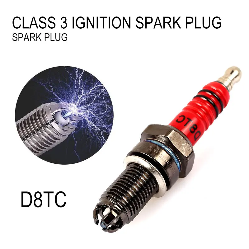 Motorcycle Scooter Spark Plug 3-Electrode Accessories for A7TC GY6 D8TC CG125 CG 50cc-150cc Curved Beam Car SUV ATV | Автомобили и