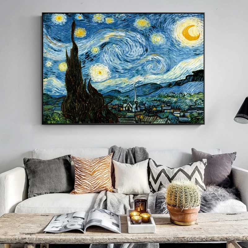 

Известный Импрессионистский художник ван Гога Звездная ночь Масляные картины печать на холсте настенные картины для декора гостиной