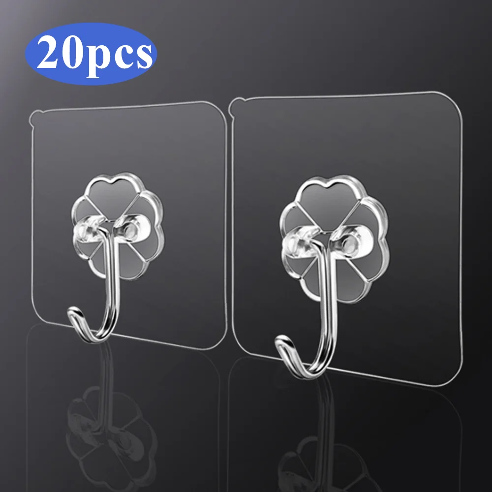 20Pcs transparent strong waterproof and oil-proof self-adhesive hooks reusable seamless hook kitchen and bathroom suction cups
20Pcs transparent strong waterproof and oil-proof self-adhesive hooks reusable seamless hook kitchen and bathroom suction cups