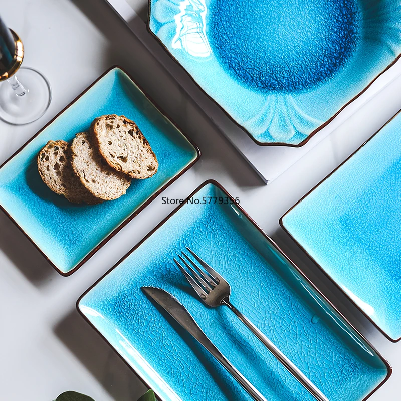Japanese Ice Crack Glaze Blue Tableware Square Plate Western Food Household Plate Dessert Snack Flat Plate
Japanese Ice Crack Glaze Blue Tableware Square Plate Western Food Household Plate Dessert Snack Flat Plate
