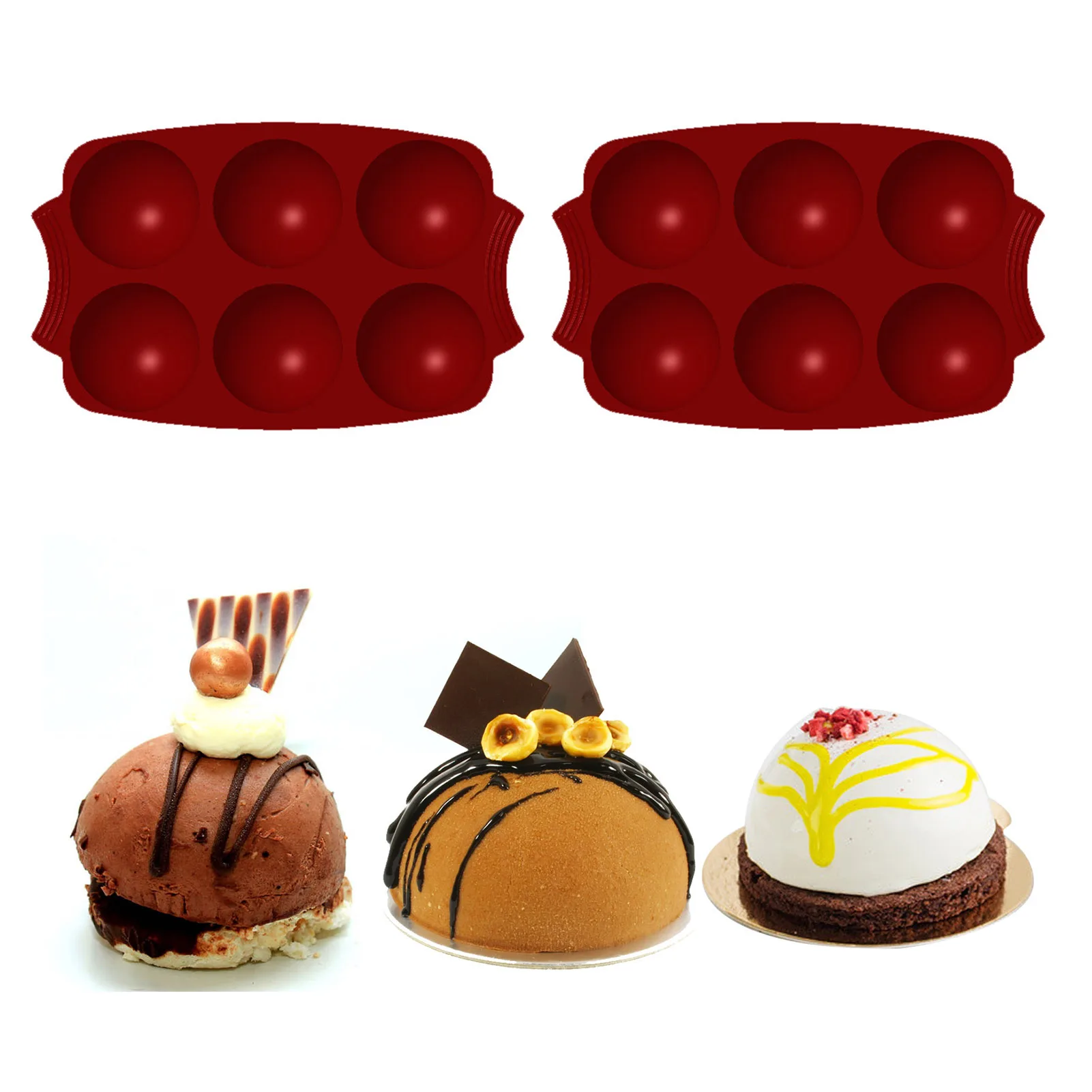 Hemispherical Silicone Mold Chocolate Half Sphere Baking Mold Soft Durable No BPA Multipurpose Mold Practical Mold Easy to Clean
Hemispherical Silicone Mold Chocolate Half Sphere Baking Mold Soft Durable No BPA Multipurpose Mold Practical Mold Easy to Clean