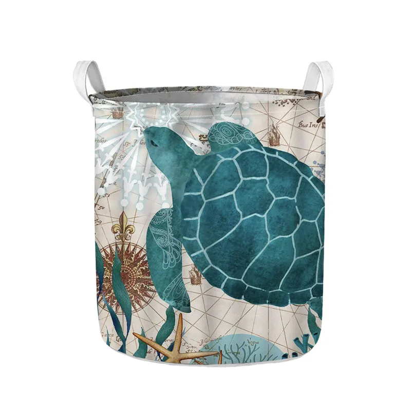 Marine Life Round Collapsible Laundry Basket Dirty Clothes Organizer Sea Turtle Design Toys Storage Box Bin Bucket Hamper
Marine Life Round Collapsible Laundry Basket Dirty Clothes Organizer Sea Turtle Design Toys Storage Box Bin Bucket Hamper
