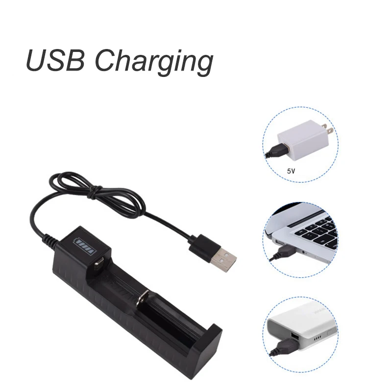 Универсальное зарядное устройство USB с 1 слотом для аккумуляторов умное со