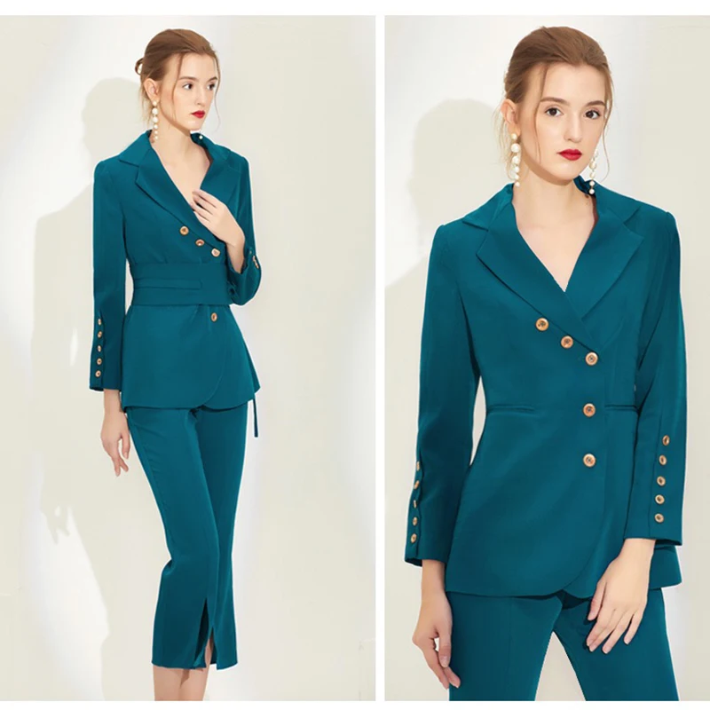 European and American new women's suits, casual business suits, waist slim two-piece suit, fashionable high-end women
European and American new women's suits, casual business suits, waist slim two-piece suit, fashionable high-end women