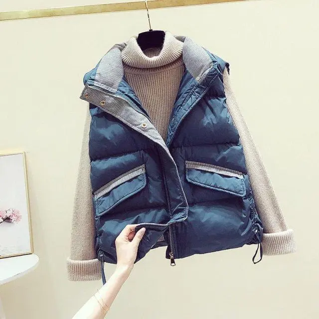 Cotton Vest Coat Women 's 2020 Autumn Winter Youth Sleeveless Lapel Cardigan Vest
Cotton Vest Coat Women 's 2020 Autumn Winter Youth Sleeveless Lapel Cardigan Vest