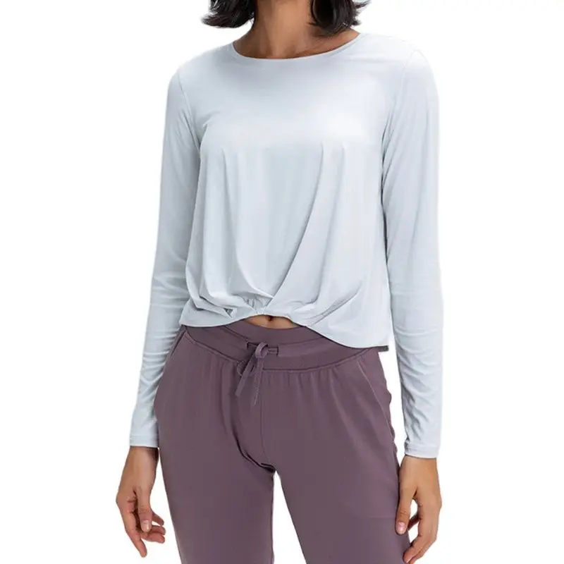 Autumn and Winter Women T-shirts Long Sleeve Hem Pleated Running T Shirts Sports Tops Training Gym Fitness Workout Sportswear
Autumn and Winter Women T-shirts Long Sleeve Hem Pleated Running T Shirts Sports Tops Training Gym Fitness Workout Sportswear