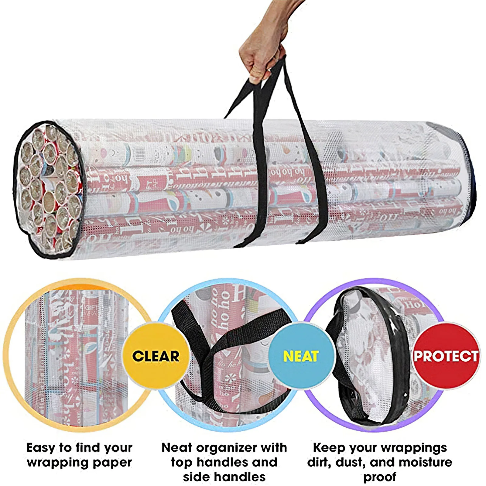 Christmas Gift Storage Bag Unique Gift Wrap Storage Bag Transparent Wrapping Paper Organizer Nylon Gift Storage Bag
Christmas Gift Storage Bag Unique Gift Wrap Storage Bag Transparent Wrapping Paper Organizer Nylon Gift Storage Bag