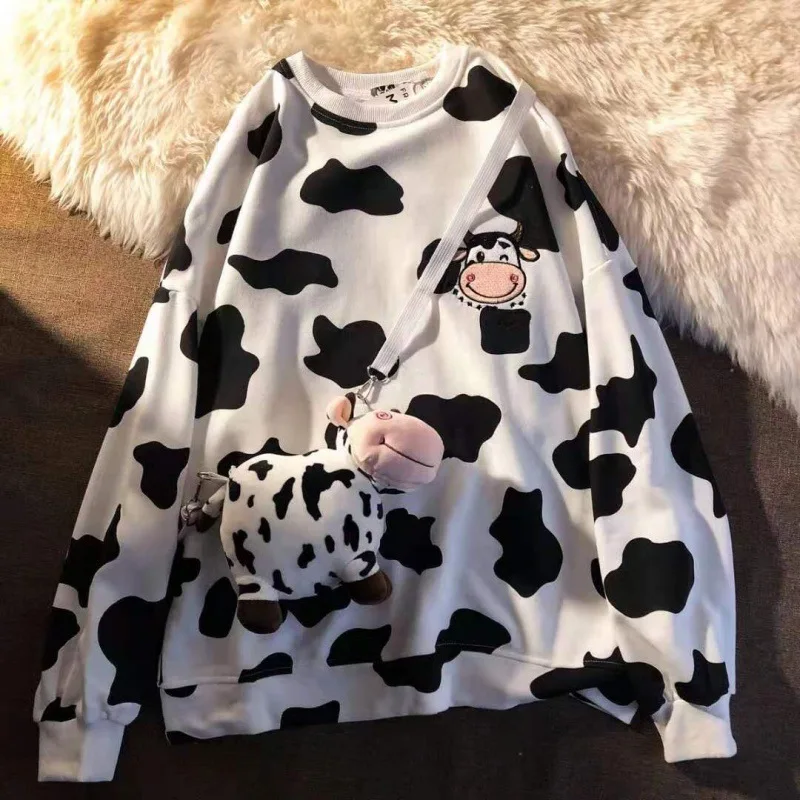 Kpop Hoodies Kawaii Clothes Hoodies Women Printing Sweatshirt Women 2021 New Cow Embroidered Thin Hoodie Loose Sweatshirt
Kpop Hoodies Kawaii Clothes Hoodies Women Printing Sweatshirt Women 2021 New Cow Embroidered Thin Hoodie Loose Sweatshirt