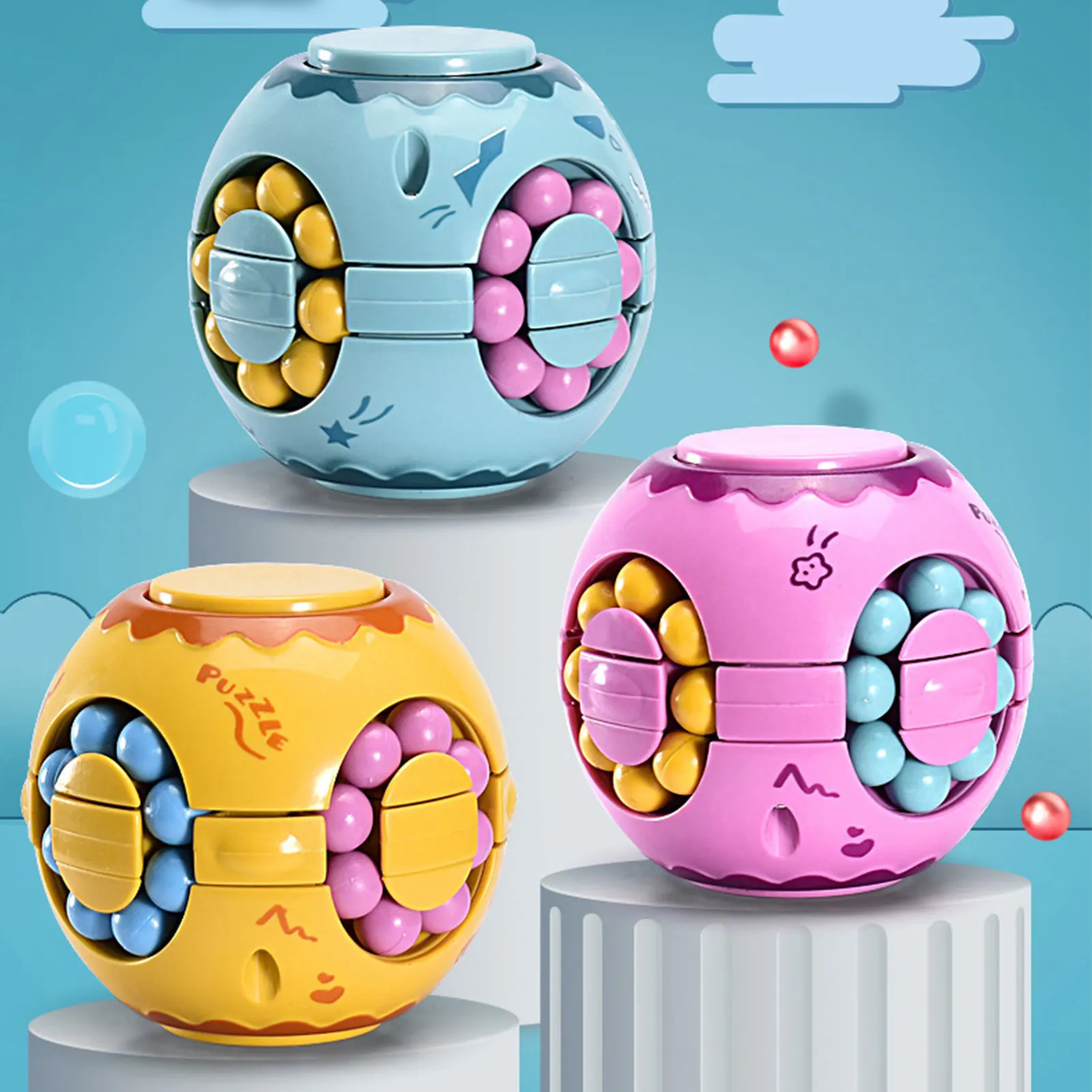 Rotating Magic Bean Fidget Toys Children's Intelligence Fingertip Spinning Top Educational Relieving Pressure Sensory Toy
Rotating Magic Bean Fidget Toys Children's Intelligence Fingertip Spinning Top Educational Relieving Pressure Sensory Toy
