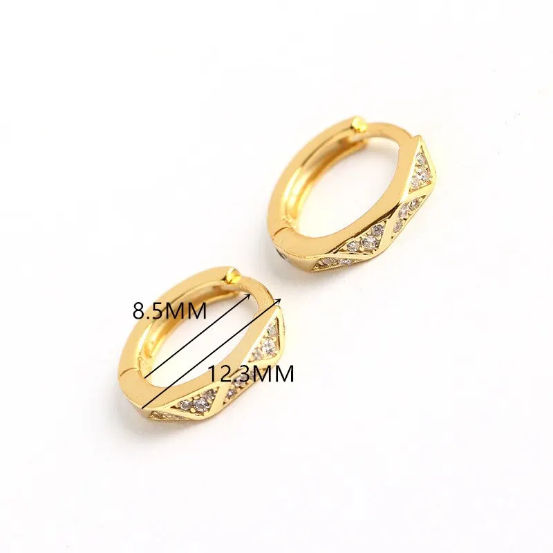 A00368 Genuine 925 Ssterling Silver Pave Crystal Zircon Geometric Ear Hoop Stud Earrings for Women Street Fashion Jewelry
A00368 Genuine 925 Ssterling Silver Pave Crystal Zircon Geometric Ear Hoop Stud Earrings for Women Street Fashion Jewelry