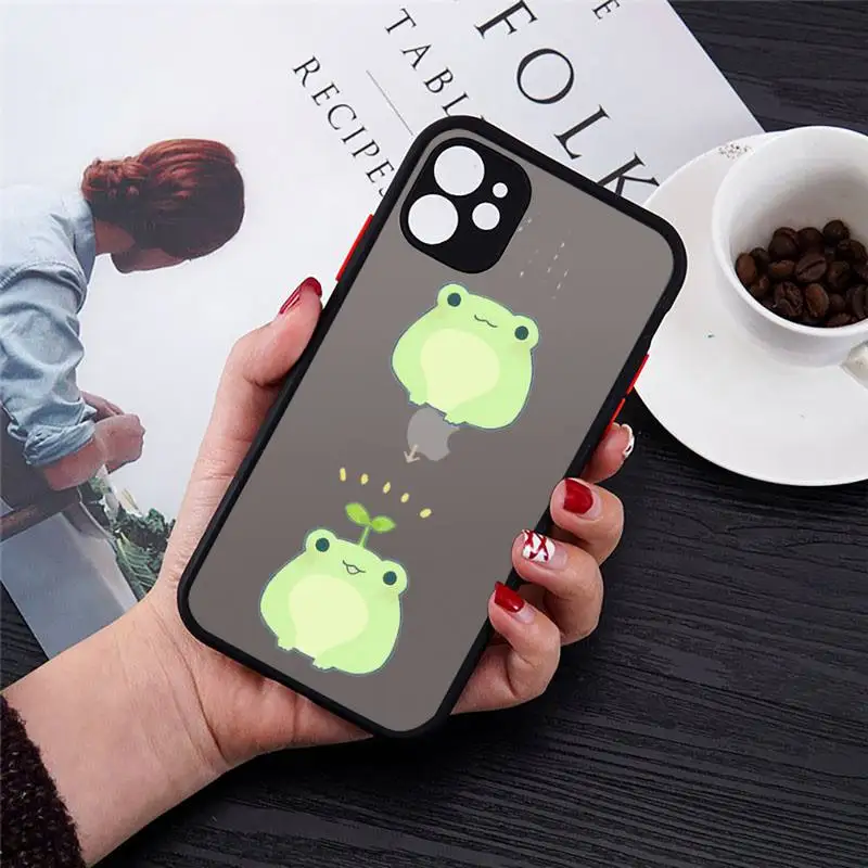 CARTOON Frog Phone Case matte transparent For iphone 7 8 11 12 plus mini x xs xr pro max cover
CARTOON Frog Phone Case matte transparent For iphone 7 8 11 12 plus mini x xs xr pro max cover