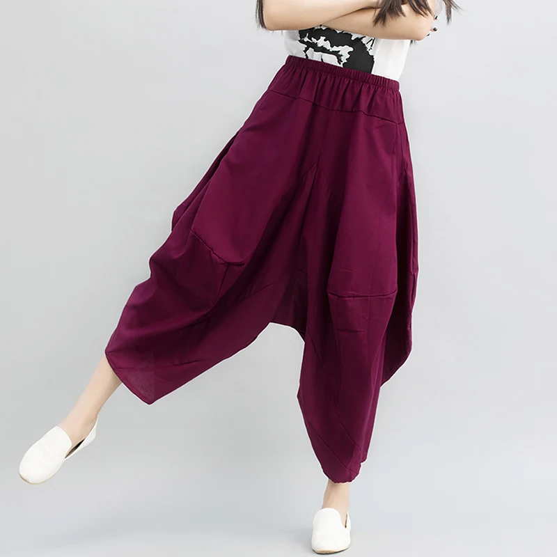 Retro Ethnic Style Plus Size Harem Pants Women Chinese Streetwear Women Loose Long Cotton And Linen Wide Leg Pants Women 2021
Retro Ethnic Style Plus Size Harem Pants Women Chinese Streetwear Women Loose Long Cotton And Linen Wide Leg Pants Women 2021