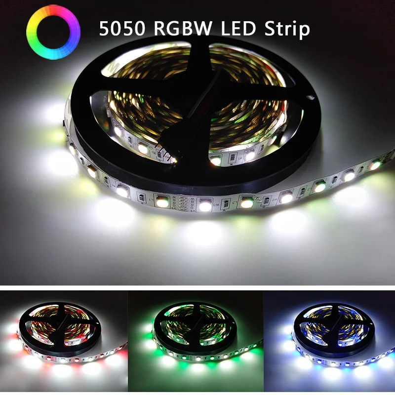 5 м 10 15 RGBW/RGBWW RGB 5050 60 Светодиодный s светодиодный полосы светильник Luces DC12V гибкая