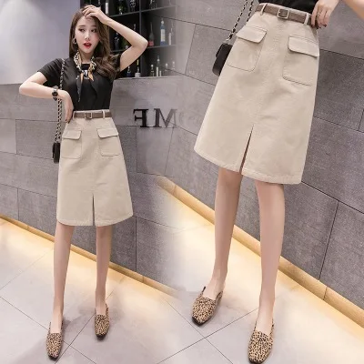Summer new super hot half-length dress female version of the high-waisted slim fashion solid color package hip mid-line dress
Summer new super hot half-length dress female version of the high-waisted slim fashion solid color package hip mid-line dress