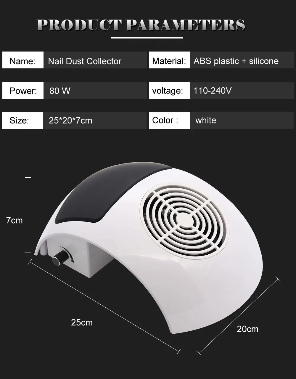 Nail Dust Collector 80W Strong Fan Nail Vacuum Cleaner Professional Manicure Machine Tools Suitable For Nail Salons
Nail Dust Collector 80W Strong Fan Nail Vacuum Cleaner Professional Manicure Machine Tools Suitable For Nail Salons