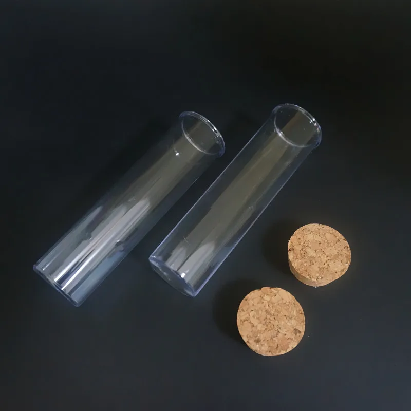 20pcs/lot 60ml 30x115mm Flat botttom Plastic tube laboratory Transparent hard plastic test tube with cork Wedding favours Vial
20pcs/lot 60ml 30x115mm Flat botttom Plastic tube laboratory Transparent hard plastic test tube with cork Wedding favours Vial
