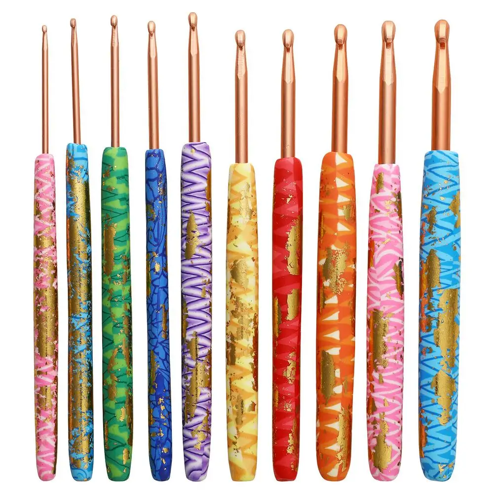 10pcs Crochet Hooks Set Multi-color Aluminium Crochet Hook Set Extra-Long Crocheting Needles Ergonomic Handle Grips Crochet Y
10pcs Crochet Hooks Set Multi-color Aluminium Crochet Hook Set Extra-Long Crocheting Needles Ergonomic Handle Grips Crochet Y