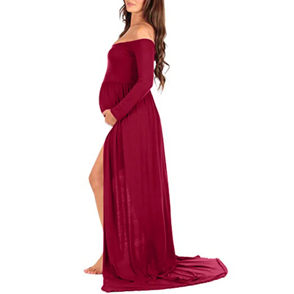 Solid strapless Maternity Photography Dresses Women's Off Shoulder Blackless Maternity Long Sleeve Split Long Dress Lace Dress #
Solid strapless Maternity Photography Dresses Women's Off Shoulder Blackless Maternity Long Sleeve Split Long Dress Lace Dress #