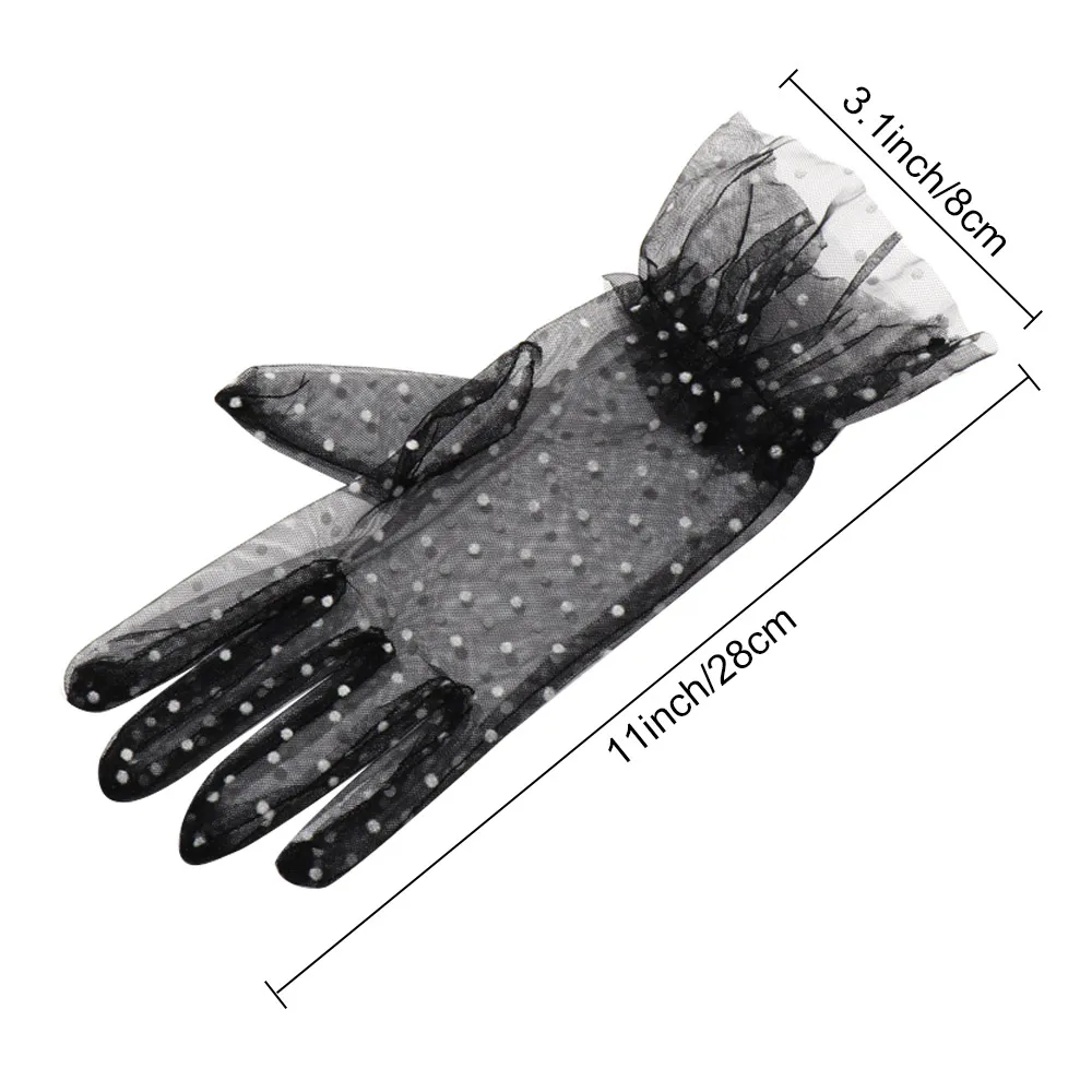 2Pcs Women's Sexy Guantes Transparent Dot Print Black White Mesh Tulle Gloves Female Club Prom Party Dancing Dress Glove 2021
2Pcs Women's Sexy Guantes Transparent Dot Print Black White Mesh Tulle Gloves Female Club Prom Party Dancing Dress Glove 2021
