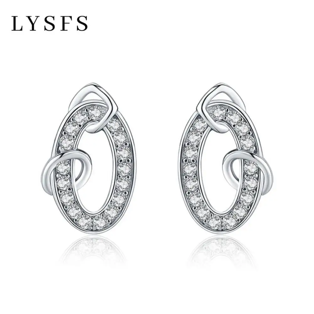 LYSFS 925 Silver Jewelry Stud Earrings For Women AAA Zircon Classic Round Circle Silver Earrings
LYSFS 925 Silver Jewelry Stud Earrings For Women AAA Zircon Classic Round Circle Silver Earrings