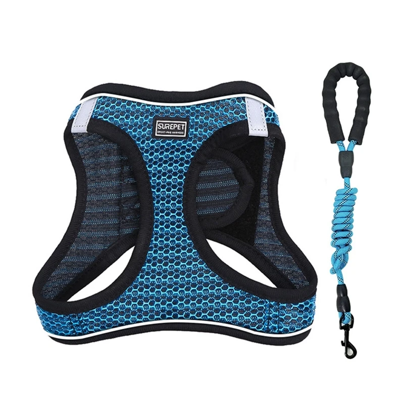 Nylon Mesh Puppy Cat Harnesses Vest Reflective Dog Harness and Leash Set for Chihuahua Pug Small Medium Walking Lead Leash
Nylon Mesh Puppy Cat Harnesses Vest Reflective Dog Harness and Leash Set for Chihuahua Pug Small Medium Walking Lead Leash