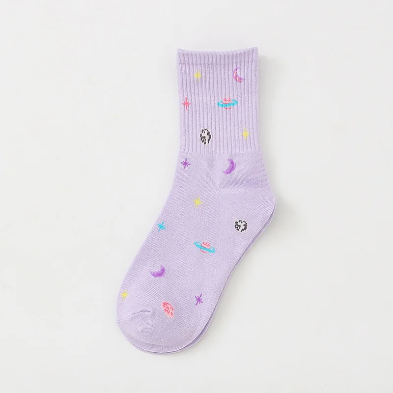Summer Socks Women Cartoon Planet Moon Printed Funny Frilly Socks Korean Style Sweet Casual Kawaii Cotton Sock femme chaussettes
Summer Socks Women Cartoon Planet Moon Printed Funny Frilly Socks Korean Style Sweet Casual Kawaii Cotton Sock femme chaussettes