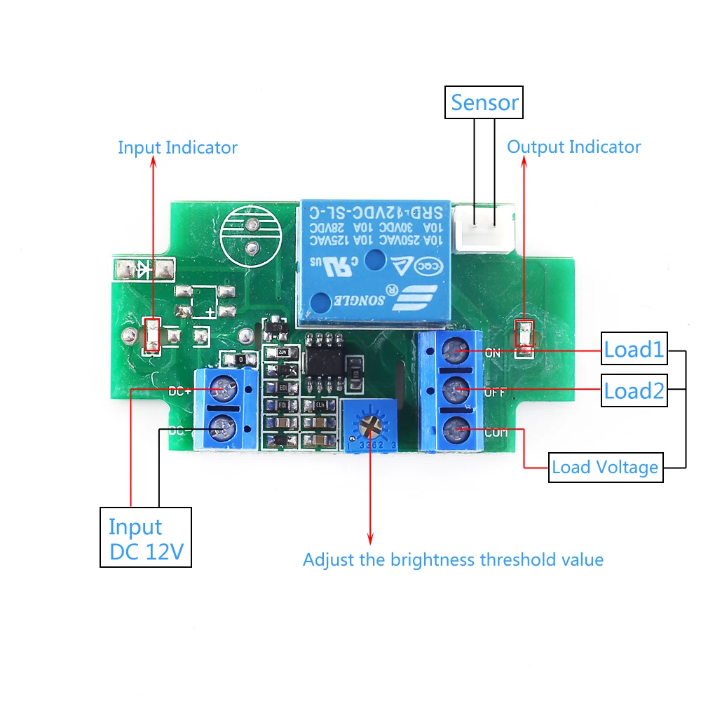 Светочувствительный Сенсор контроллер резистор триггерный релейный модуль